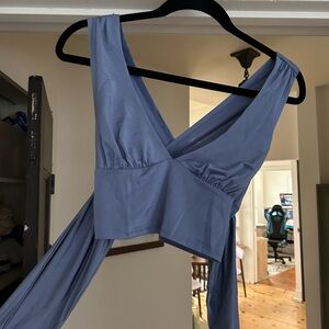 Urban Outfitters Blue Wrap Top